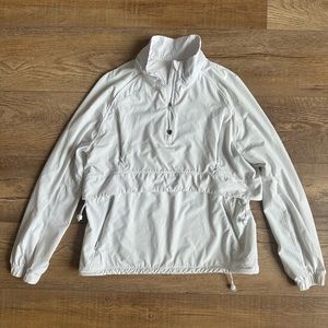 Lululemon white ripstop run jacket, size 4